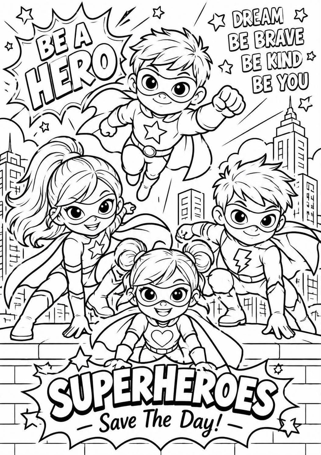Super hero colouring book