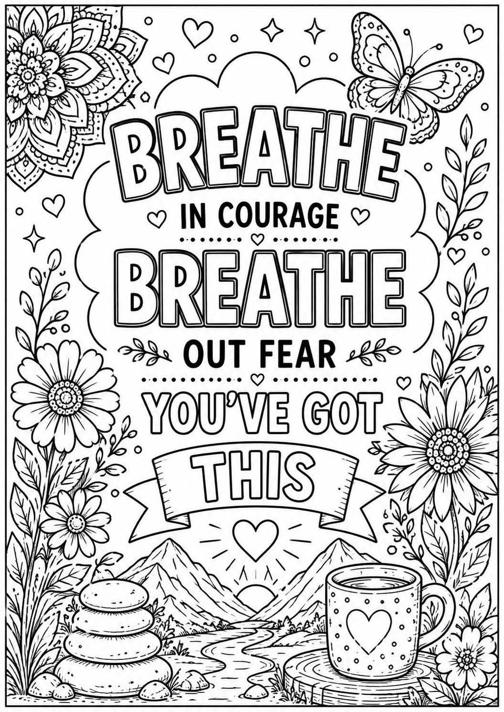Anxiety colouring book