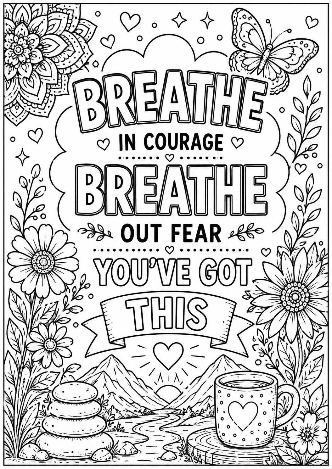 Anxiety colouring book