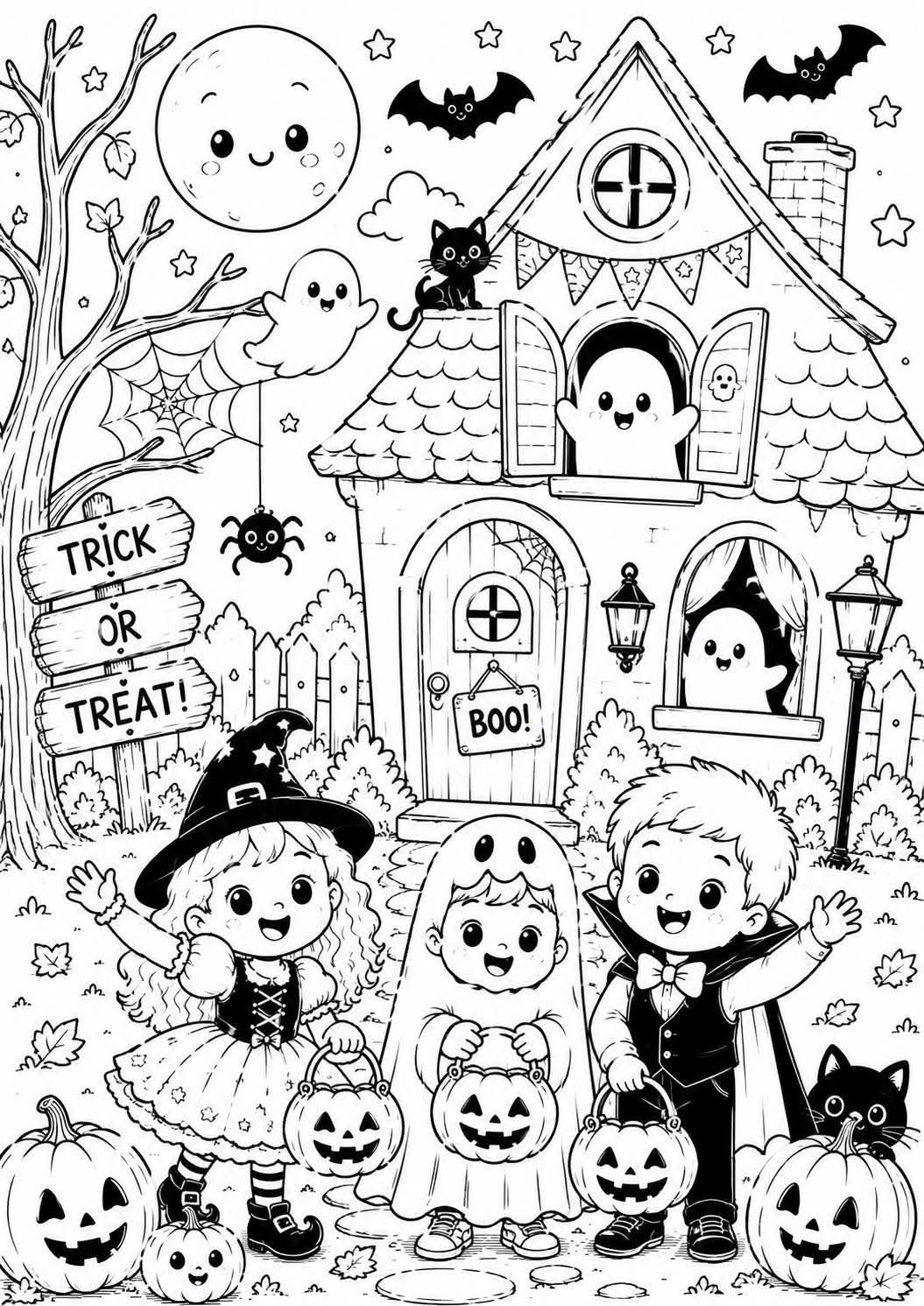 Halloween colouring book