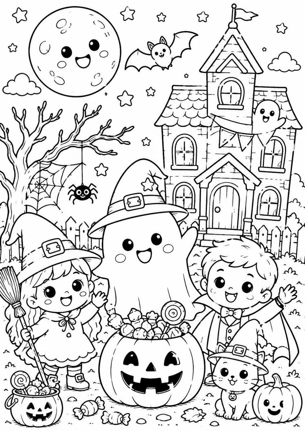 Halloween colouring book