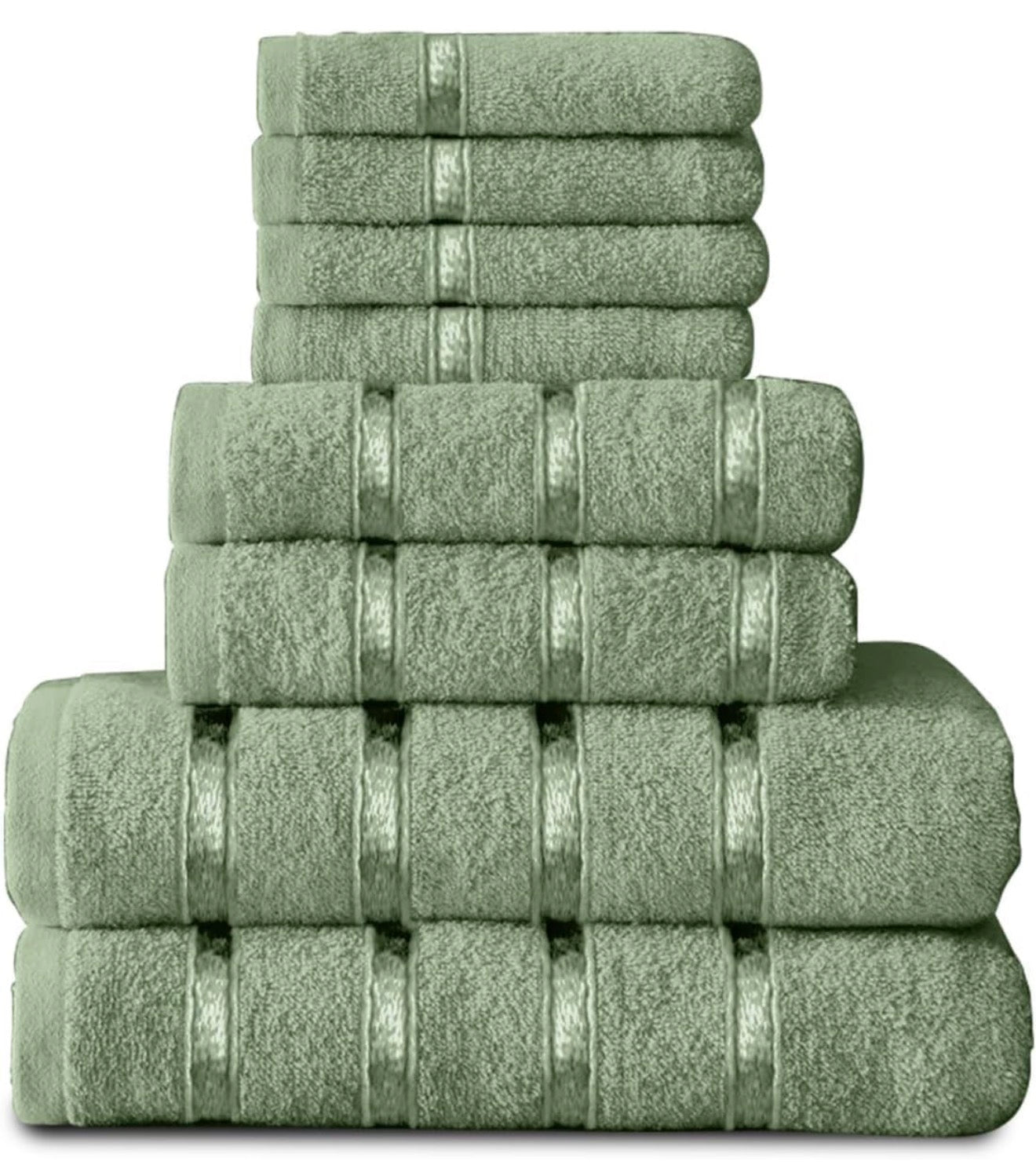 8 Piece Egyptian Cotton Towels - Quick Dry Highly Absorbent Bathroom Towel Bale - (4 Face Towel + 2 Hand Towel + 2 Bath Towel)
