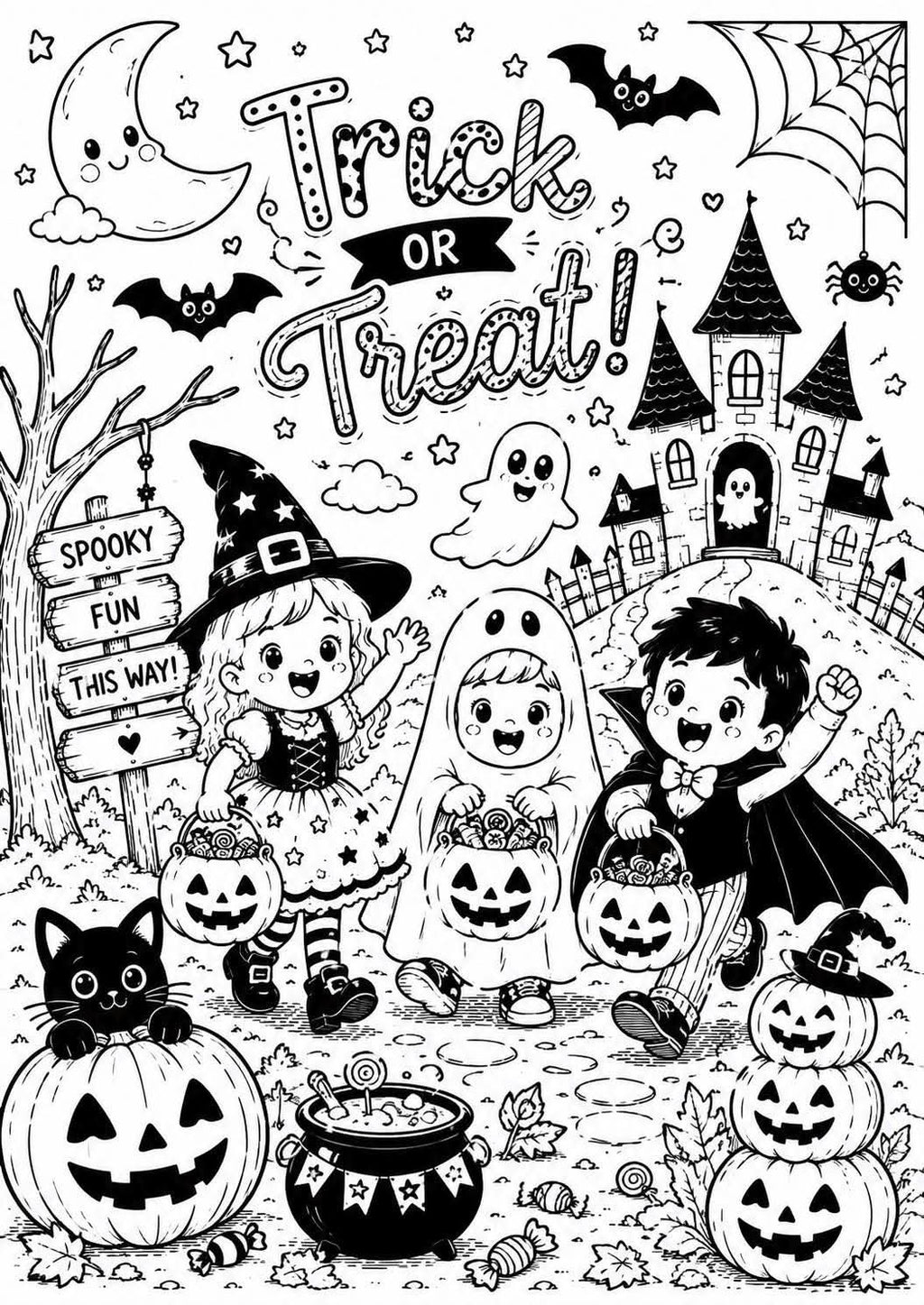 Halloween colouring book