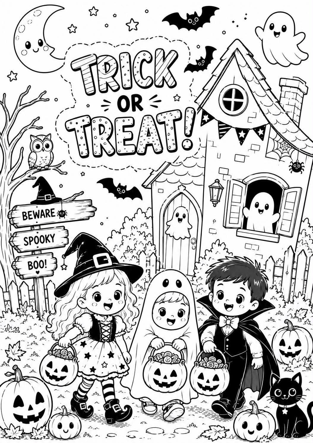 Halloween colouring book