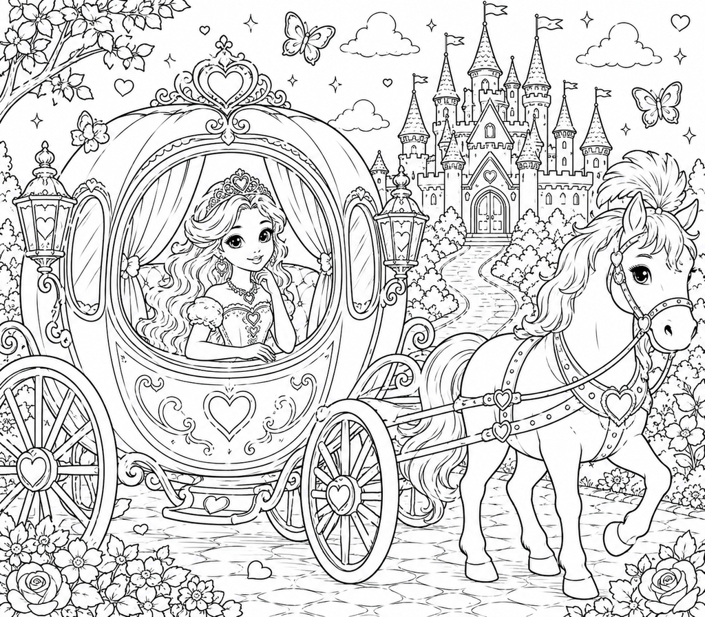 Princess colouring book
