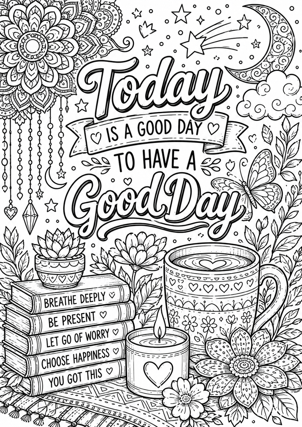 Anxiety colouring book