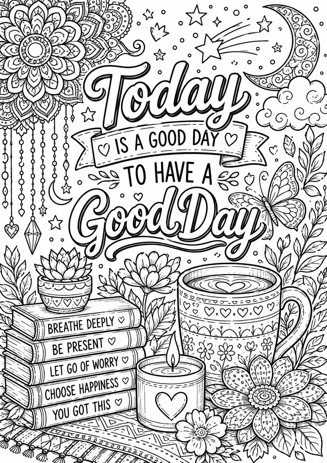 Anxiety colouring book