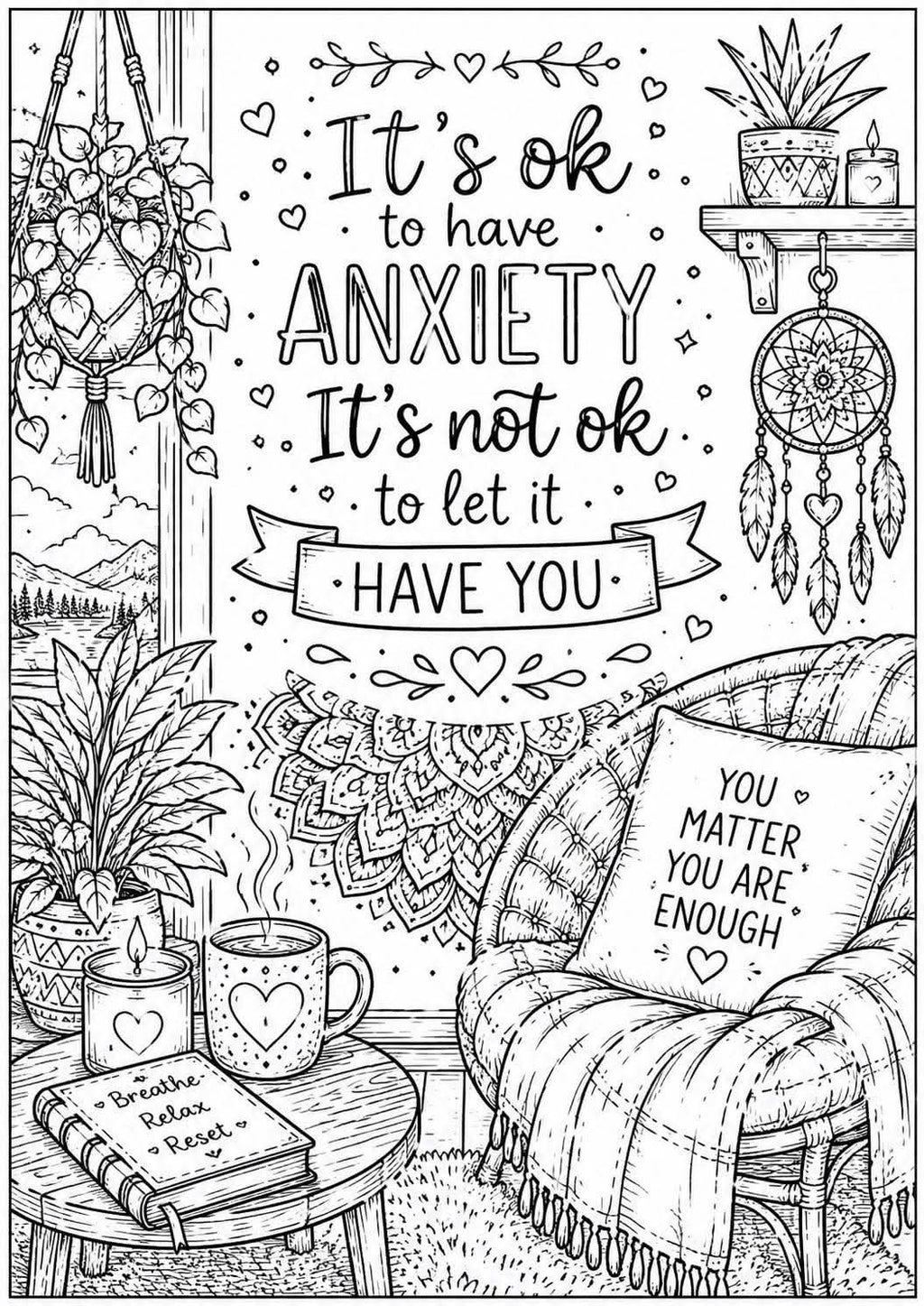Anxiety colouring book