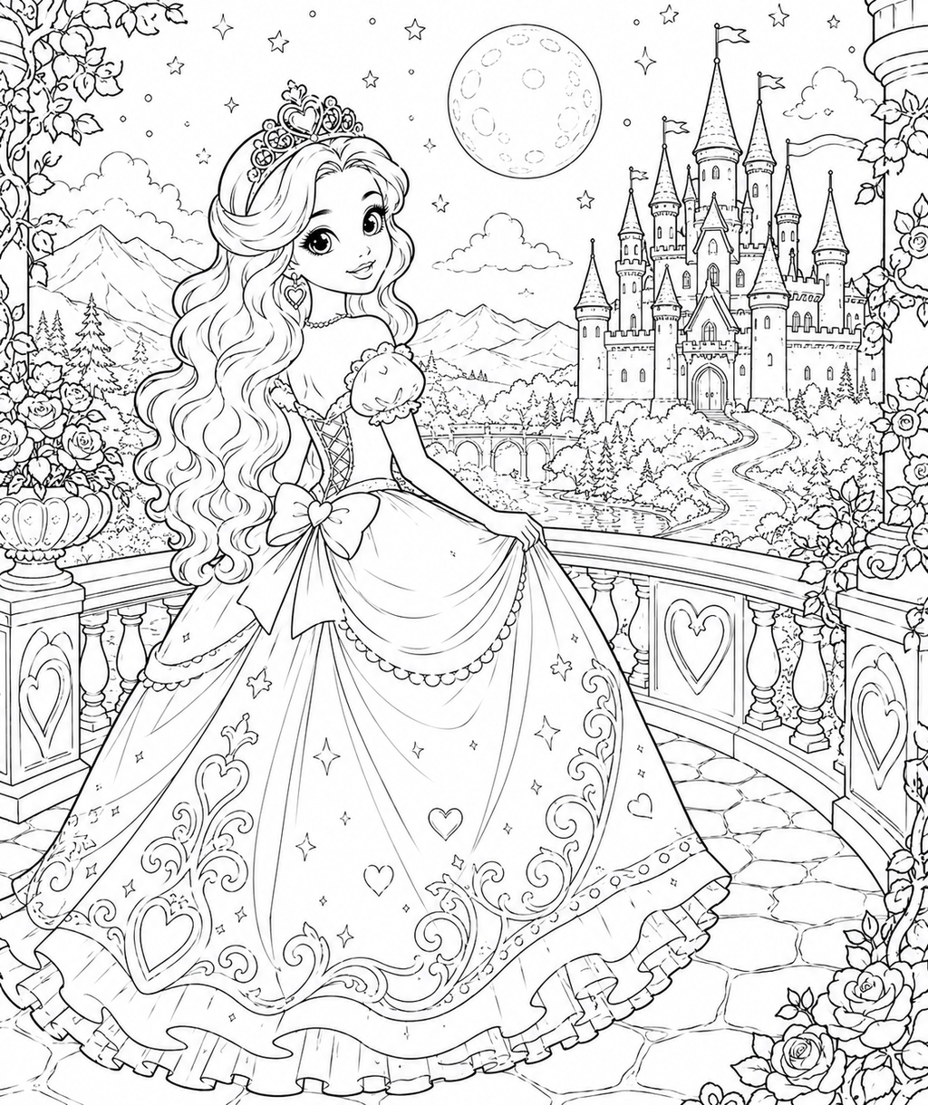 Princess colouring book