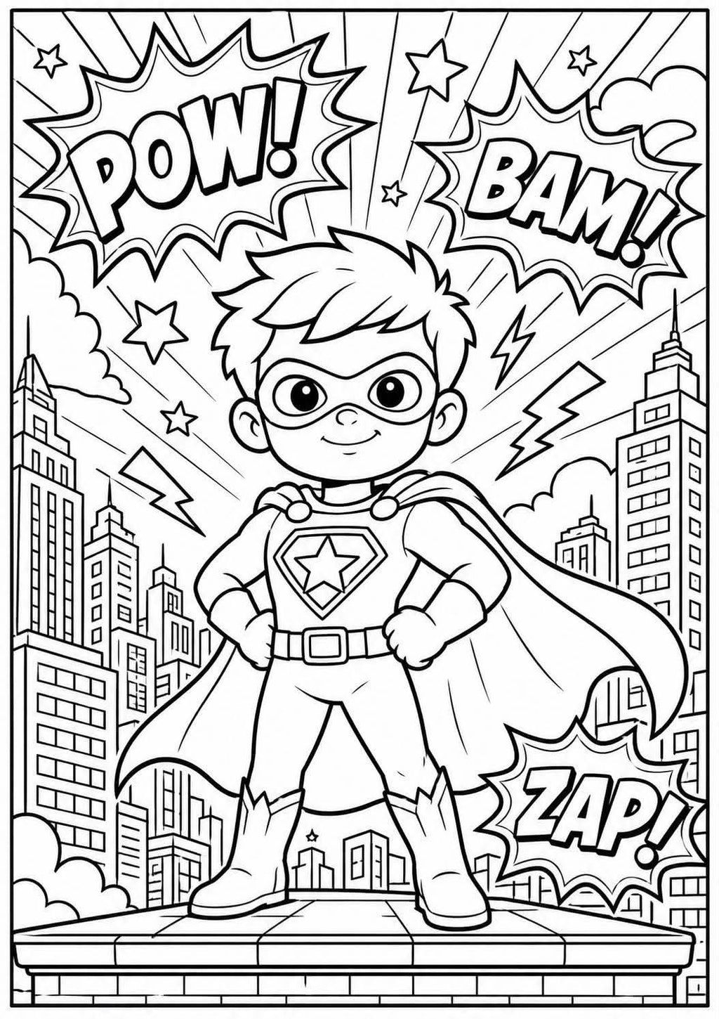 Super hero colouring book