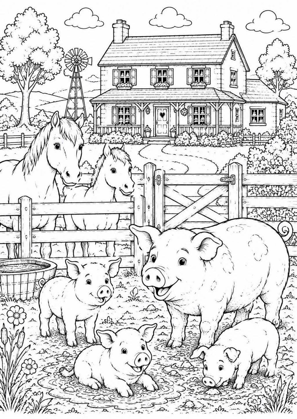 Animal farm colouring book