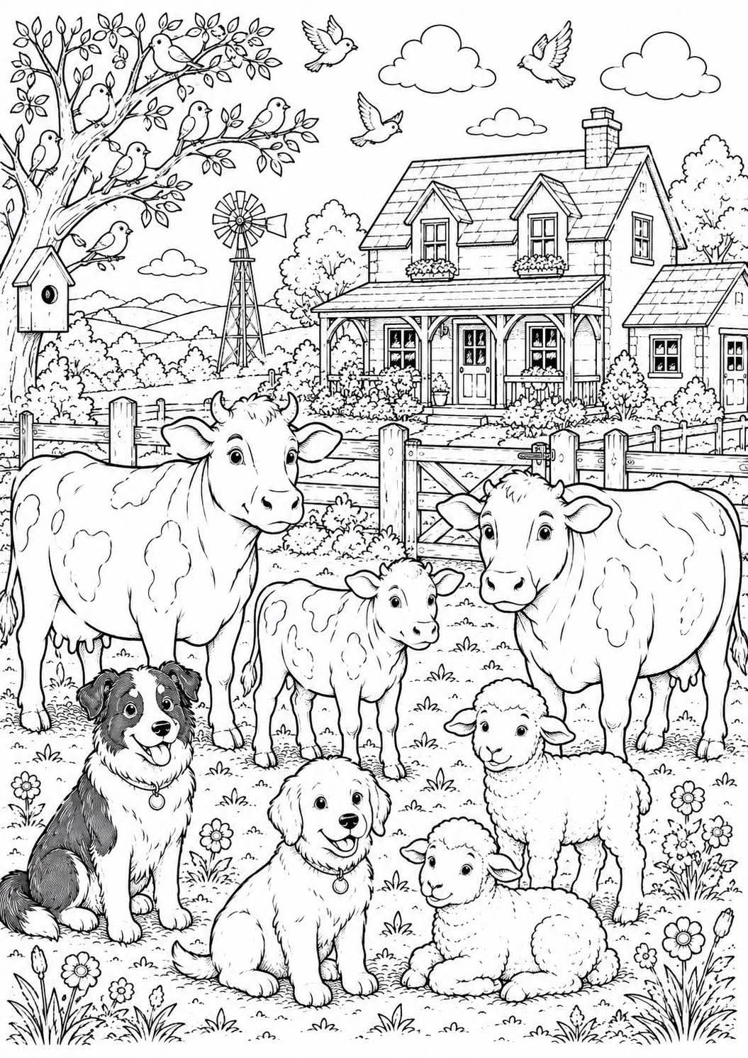 Animal farm colouring book