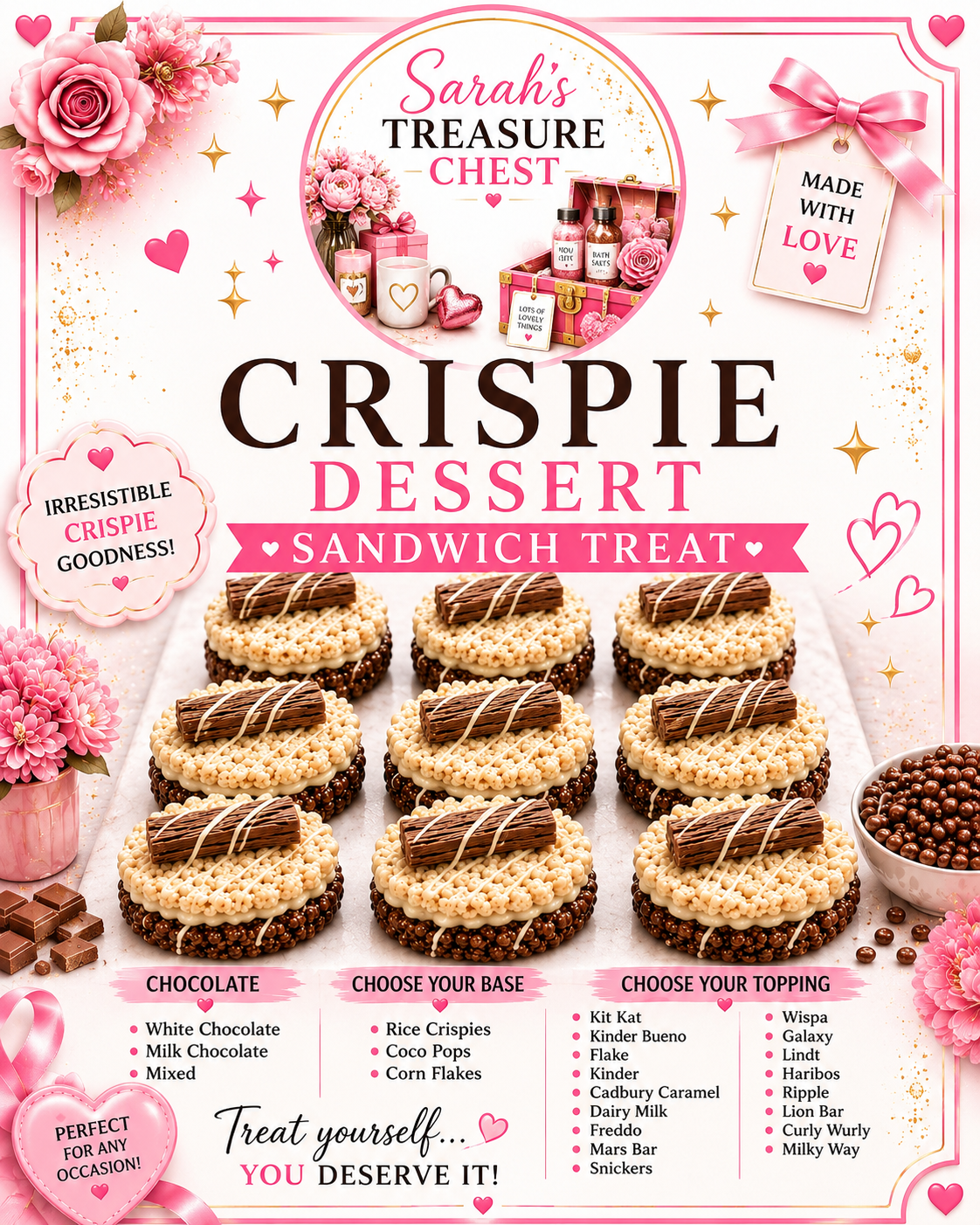 Crispie dessert sandwich treat