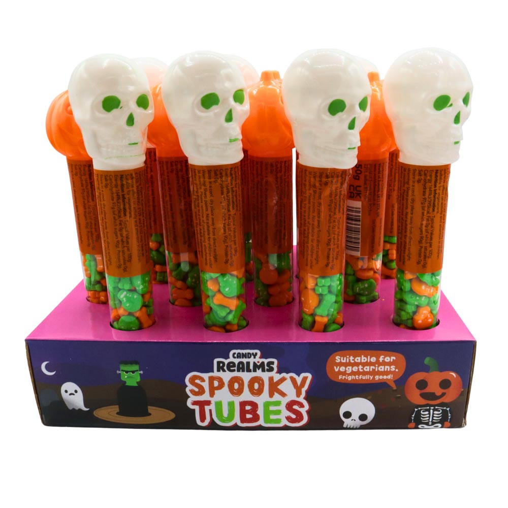 Candy Realms Spooky Tubes - 16 x 50g Tubes