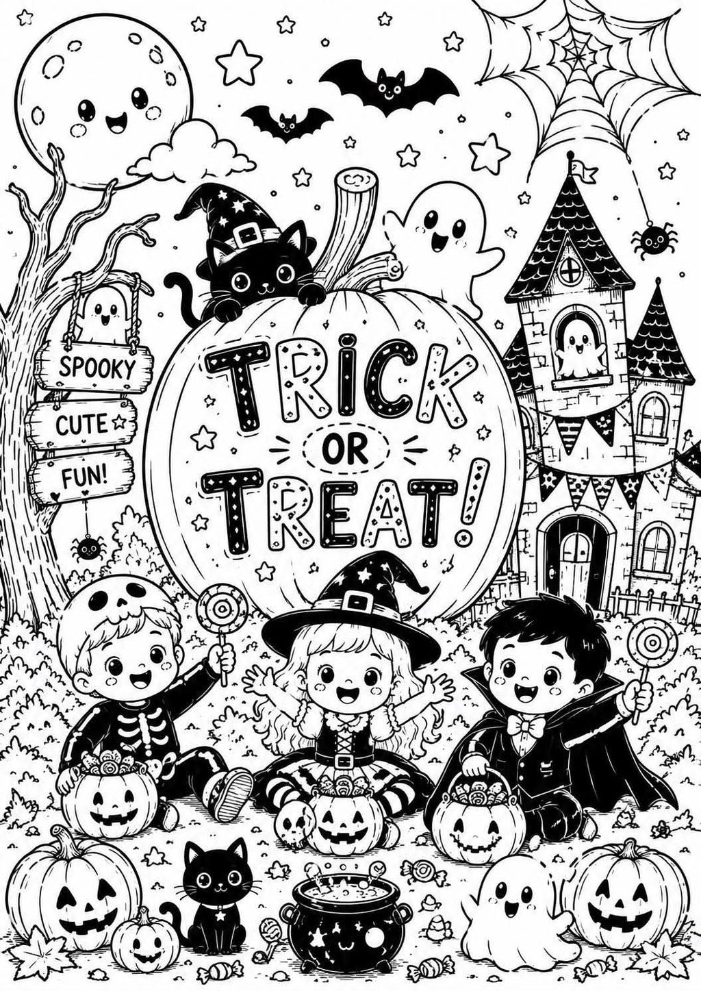 Halloween colouring book