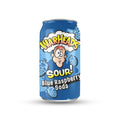 Warheads Sour Blue Raspberry Soda Cans
