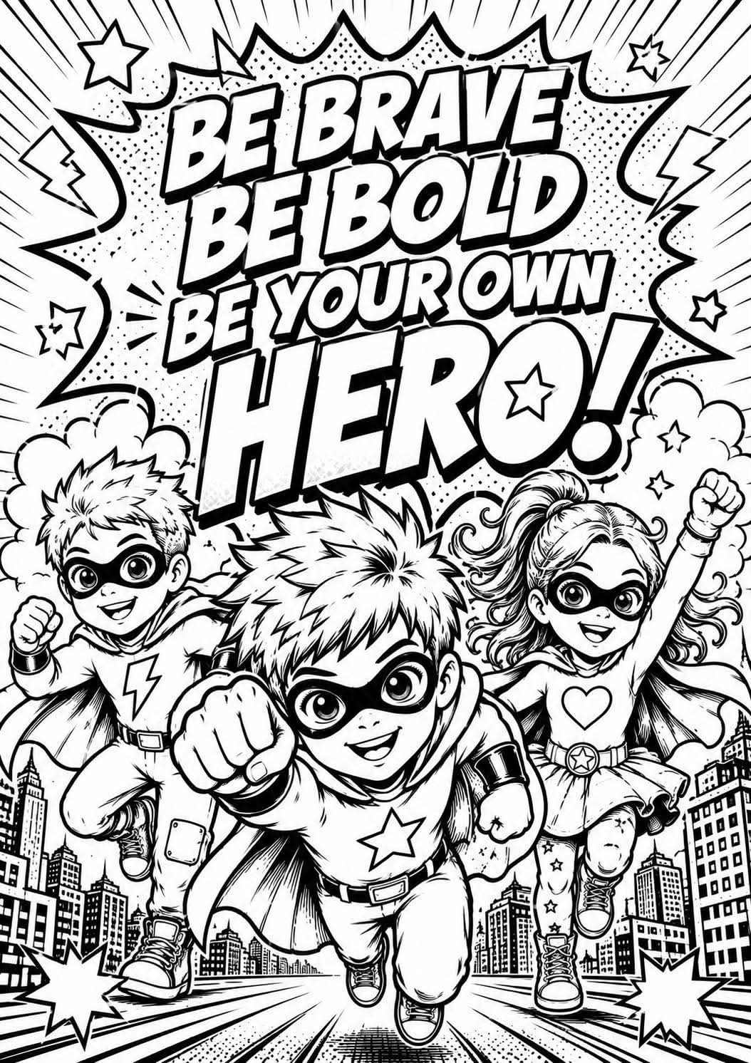 Super hero colouring book