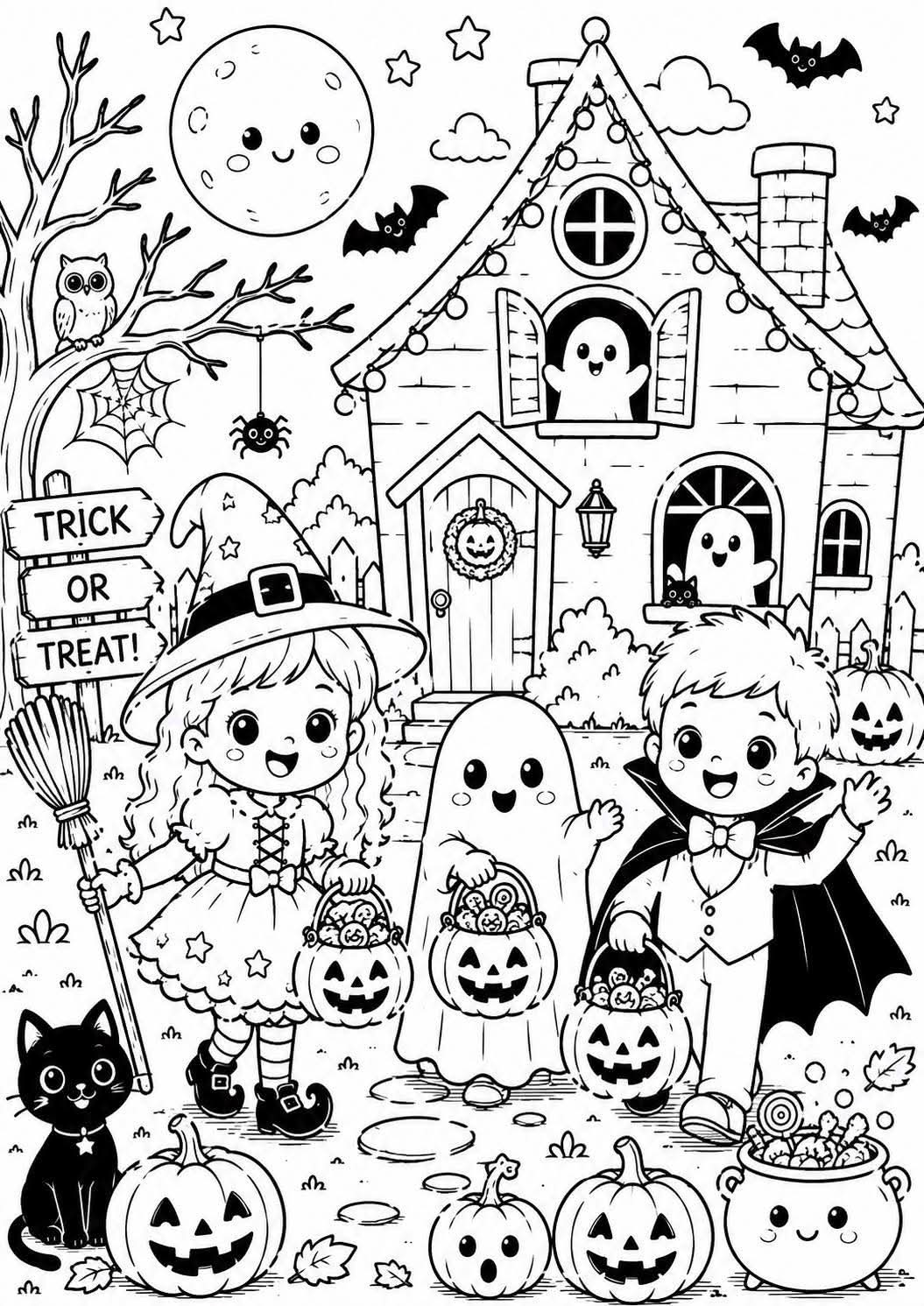 Halloween colouring book