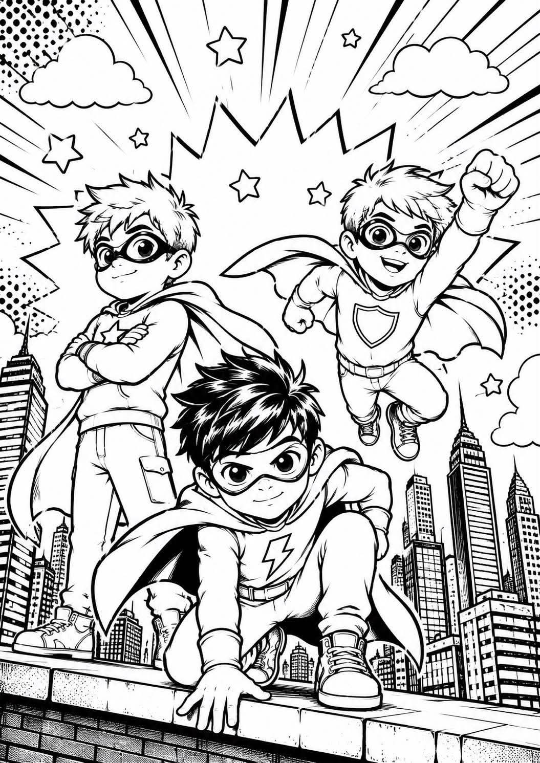 Super hero colouring book