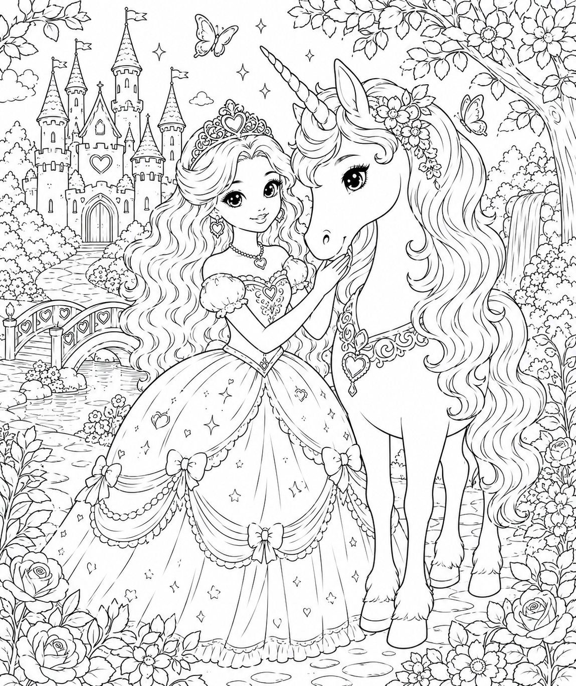 Princess colouring book