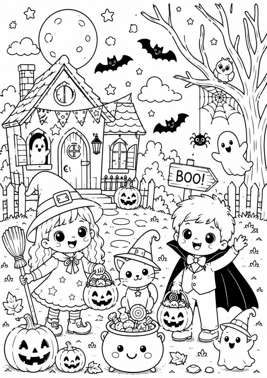 Halloween colouring book