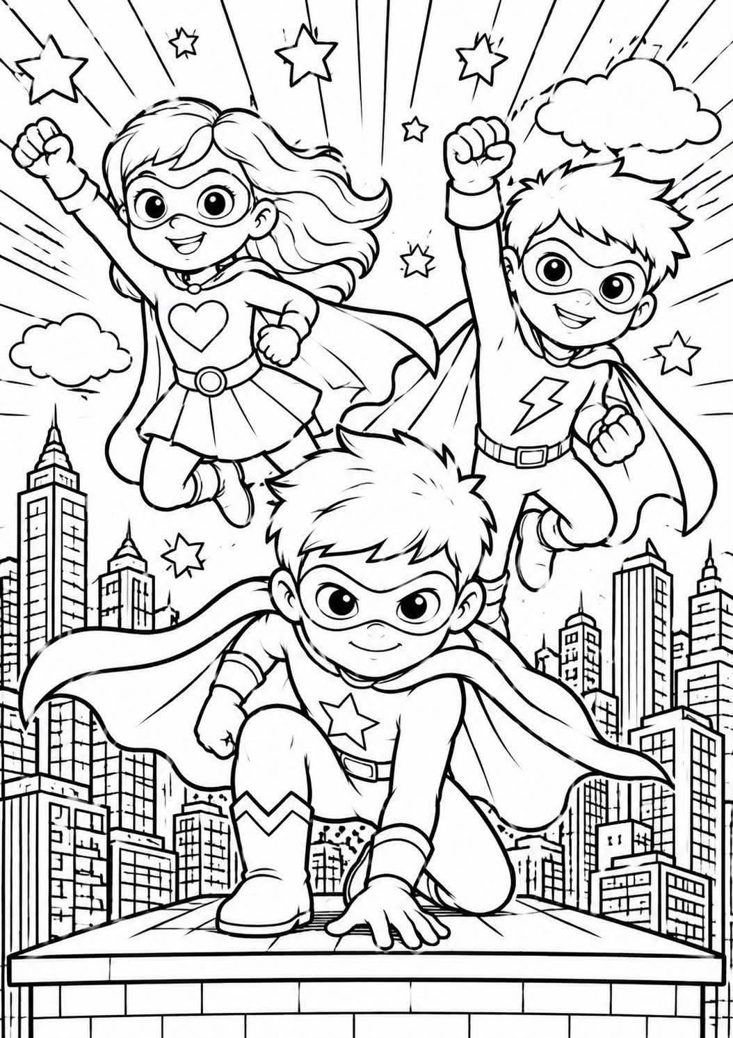 Super hero colouring book