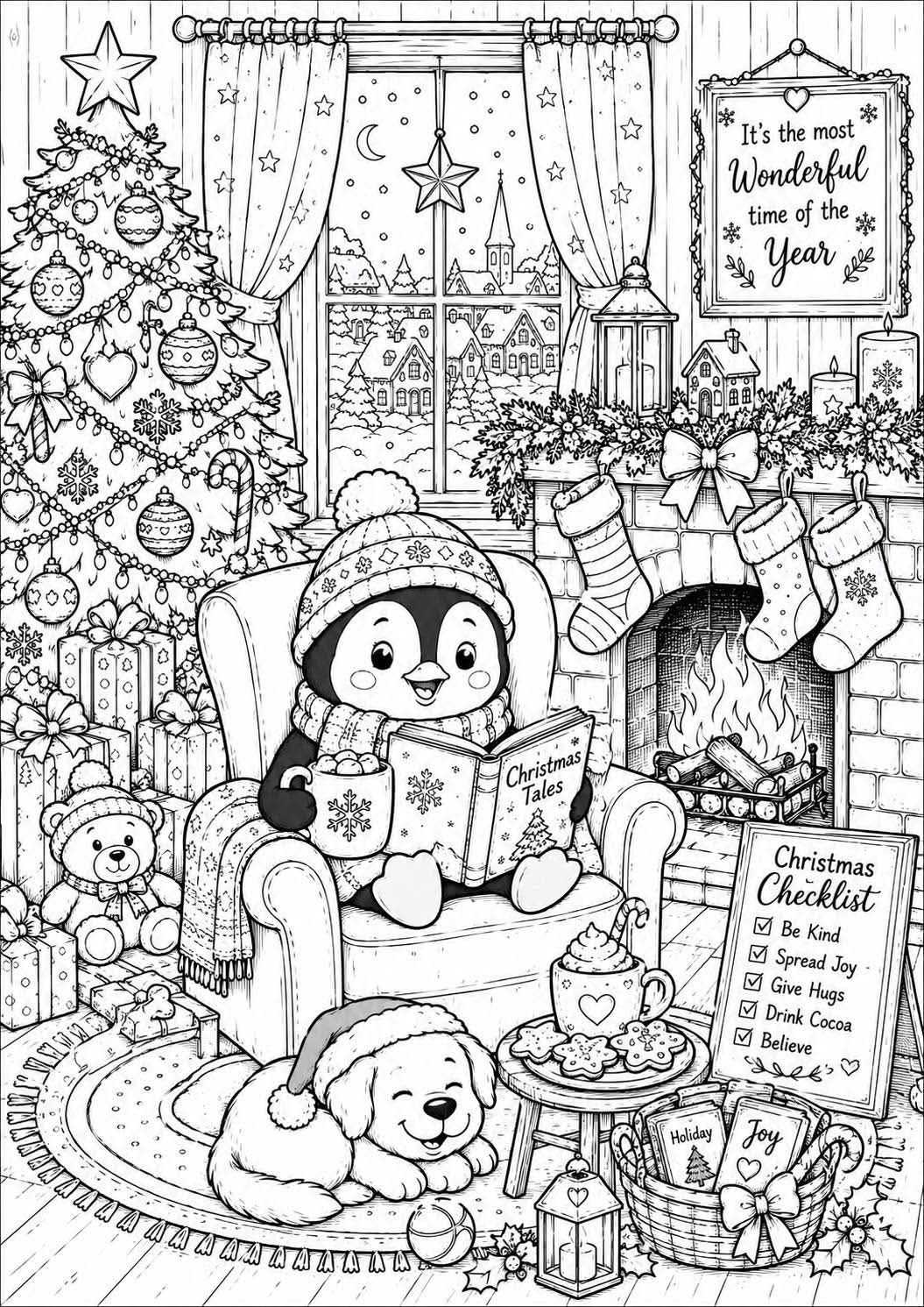 Christmas colouring book