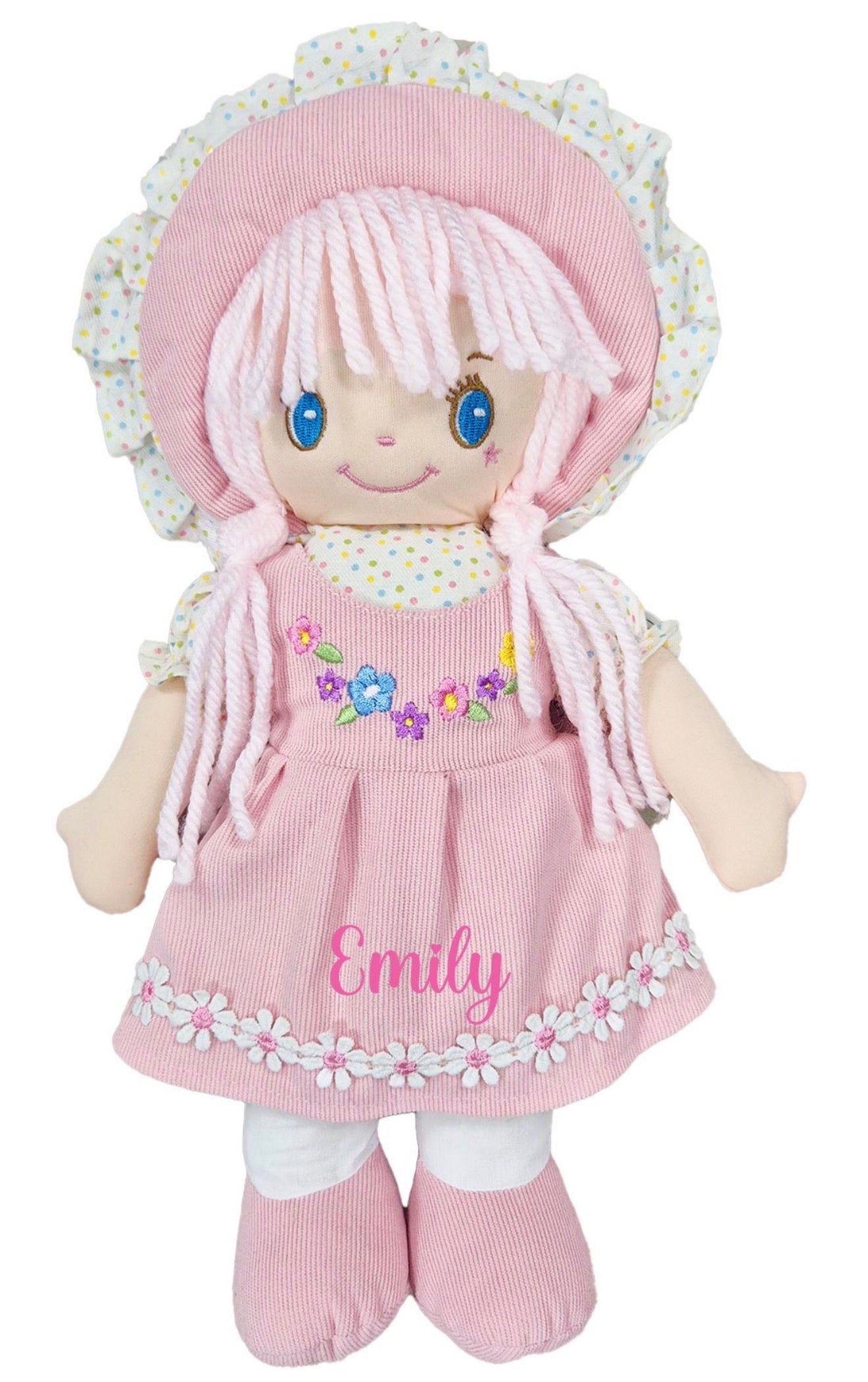 Personalised Rag Doll - Baby Girl Soft and Cuddly Princess Ragdoll