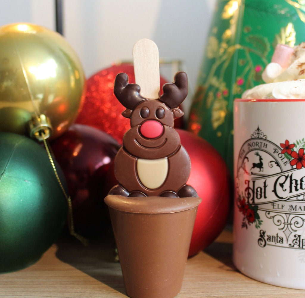 Hot Chocolate Spoons. 2 Stirrers. Your Choice of 2. Teddy. Reindeer. Santa. Chocolate Gift. Hot Chocolate Stirrers.