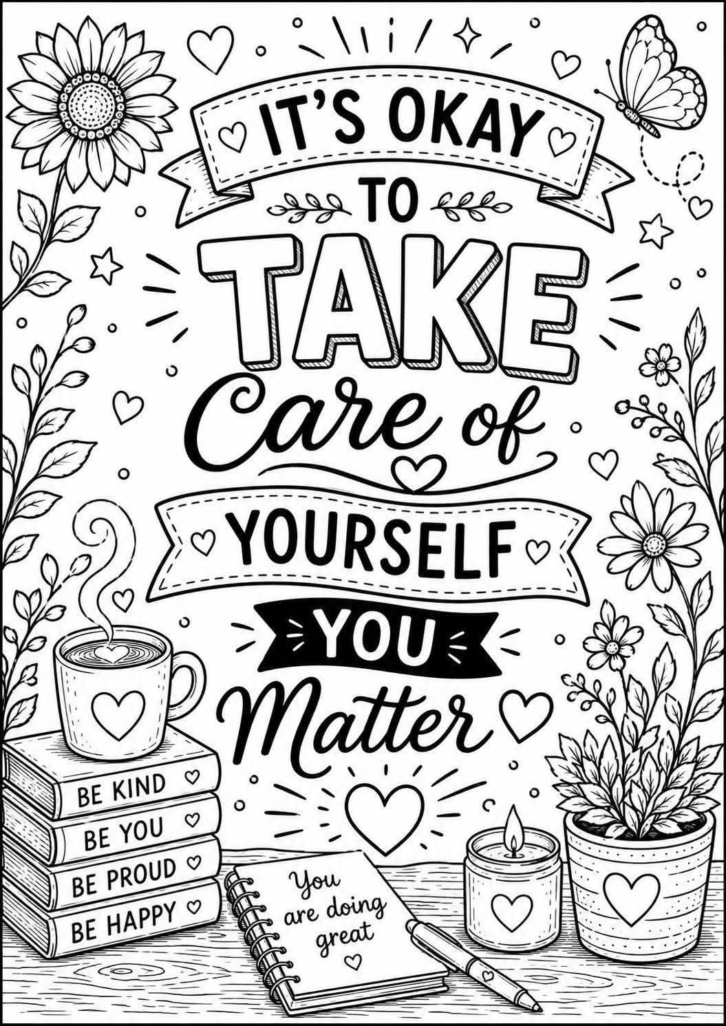 Anxiety colouring book