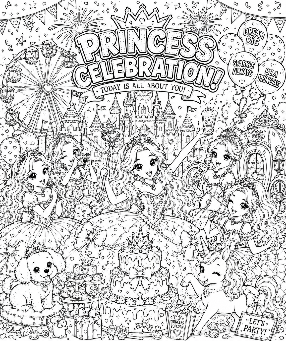 Princess colouring book