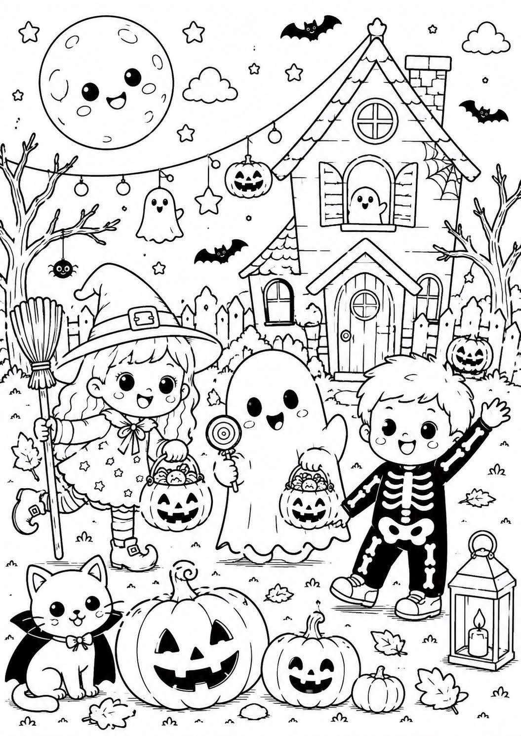 Halloween colouring book