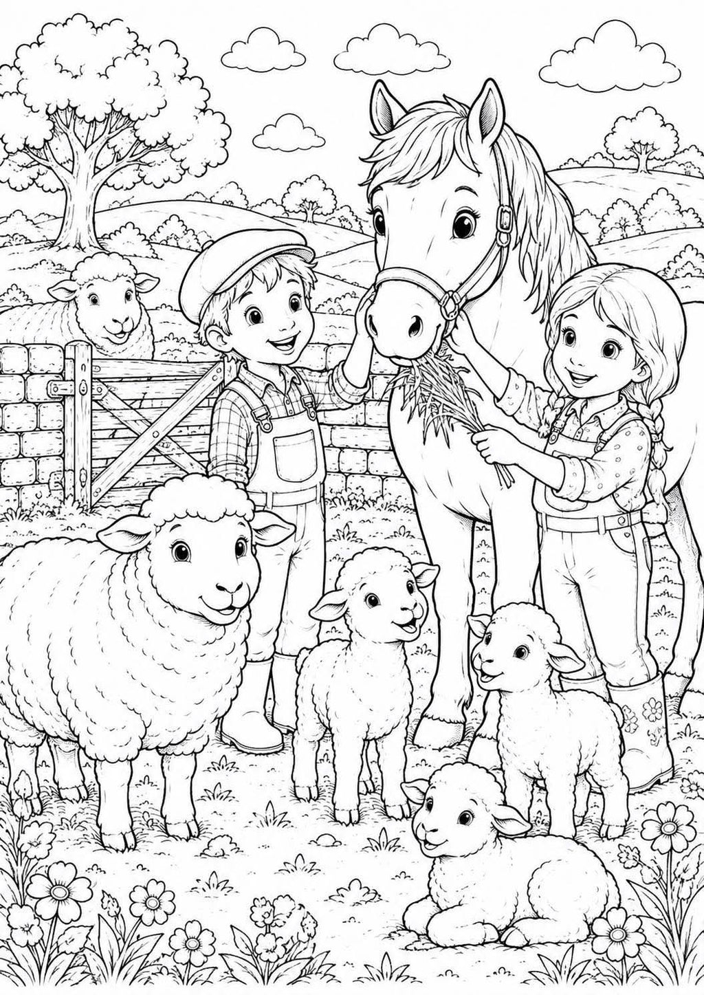 Animal farm colouring book