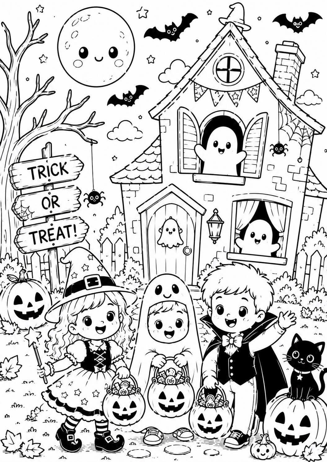 Halloween colouring book