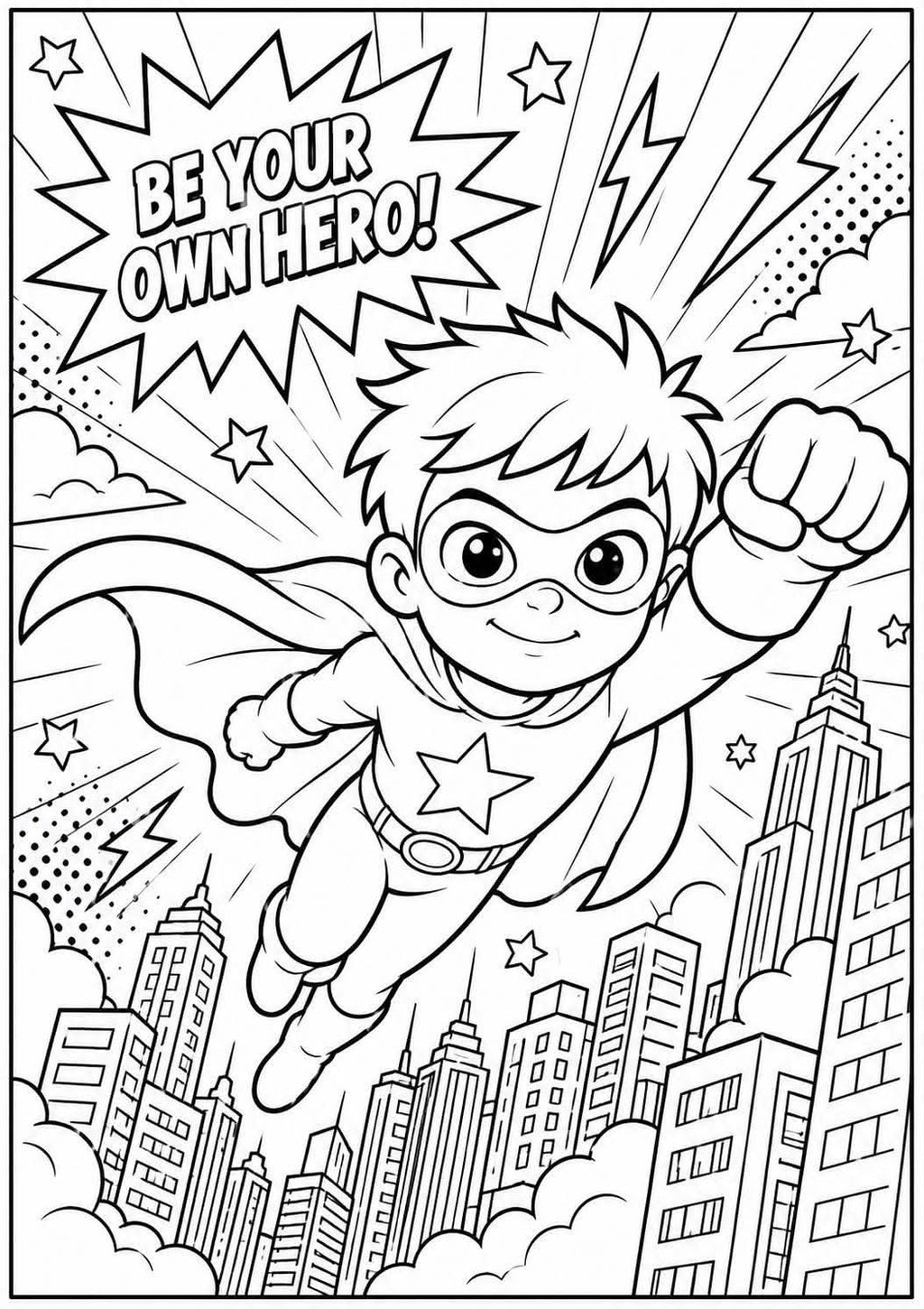 Super hero colouring book