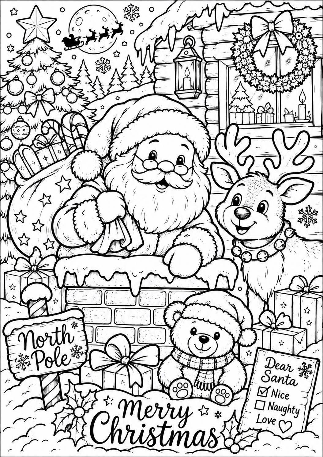 Christmas colouring book