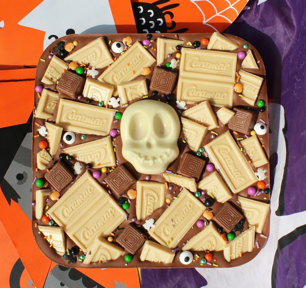 Extra Large Halloween Chocolate Slab: Belgian Milk Chocolate with Toppings