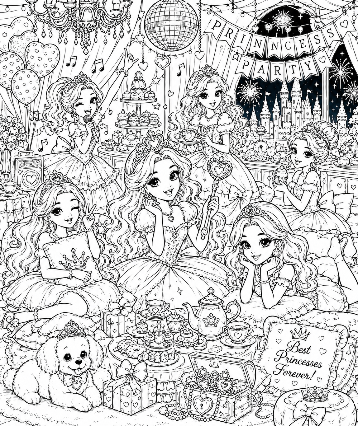 Princess colouring book