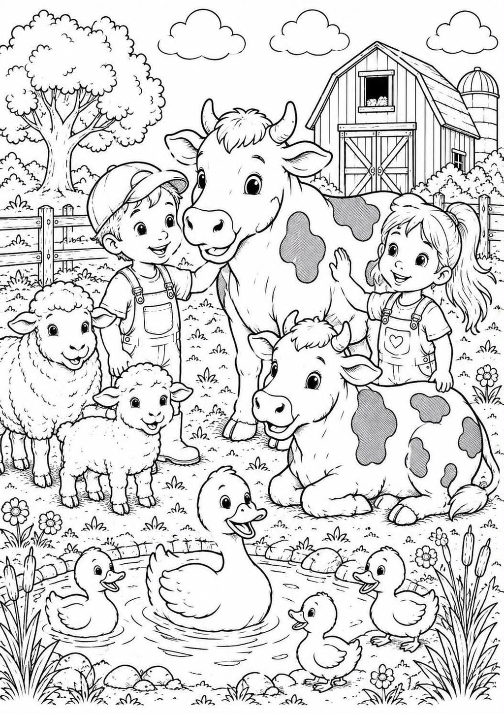 Animal farm colouring book
