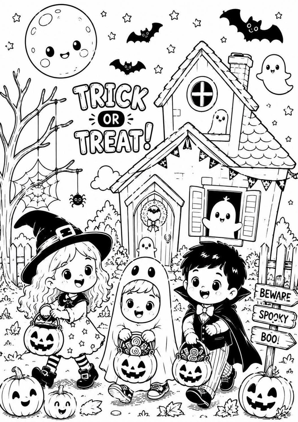 Halloween colouring book