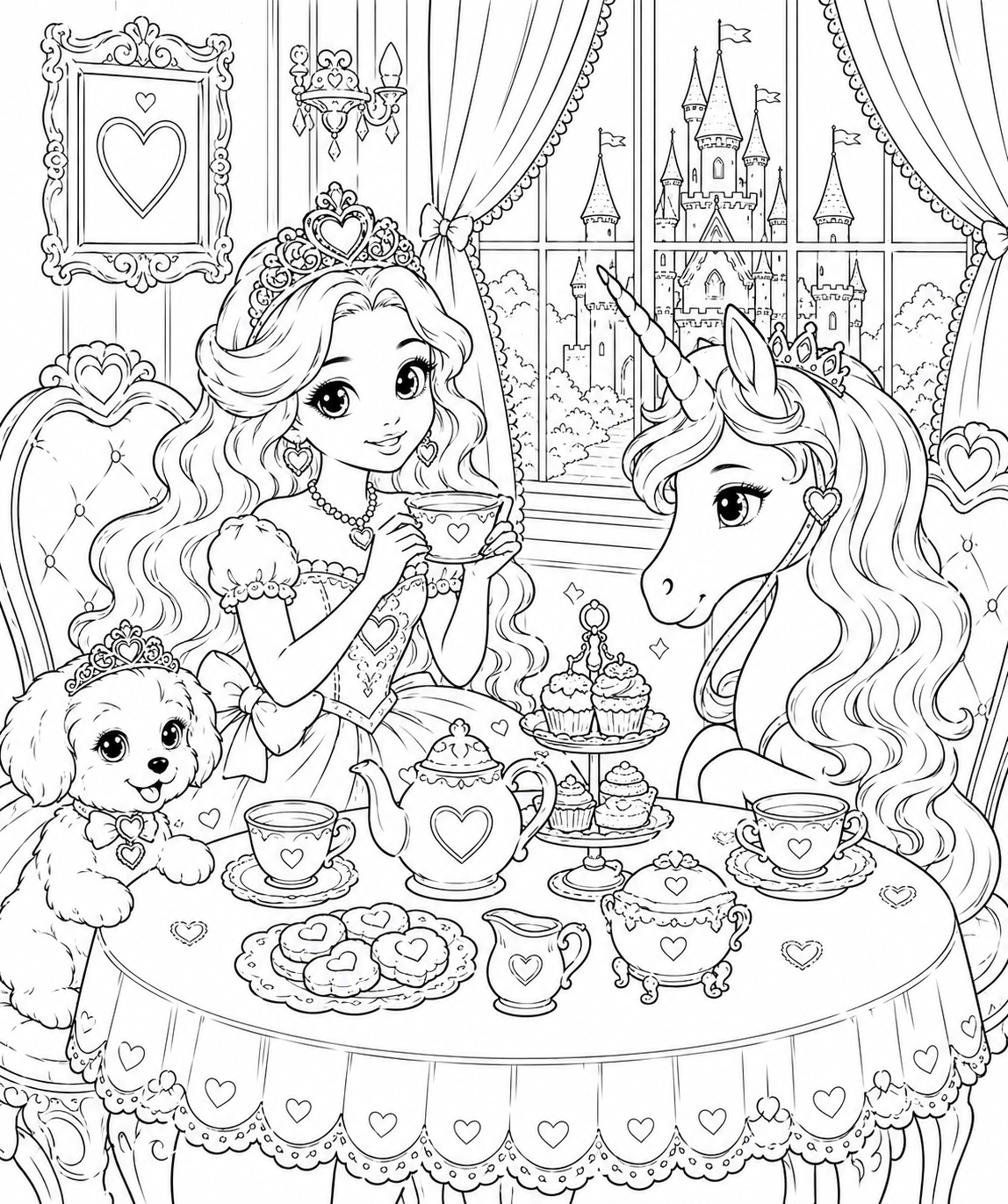 Princess colouring book