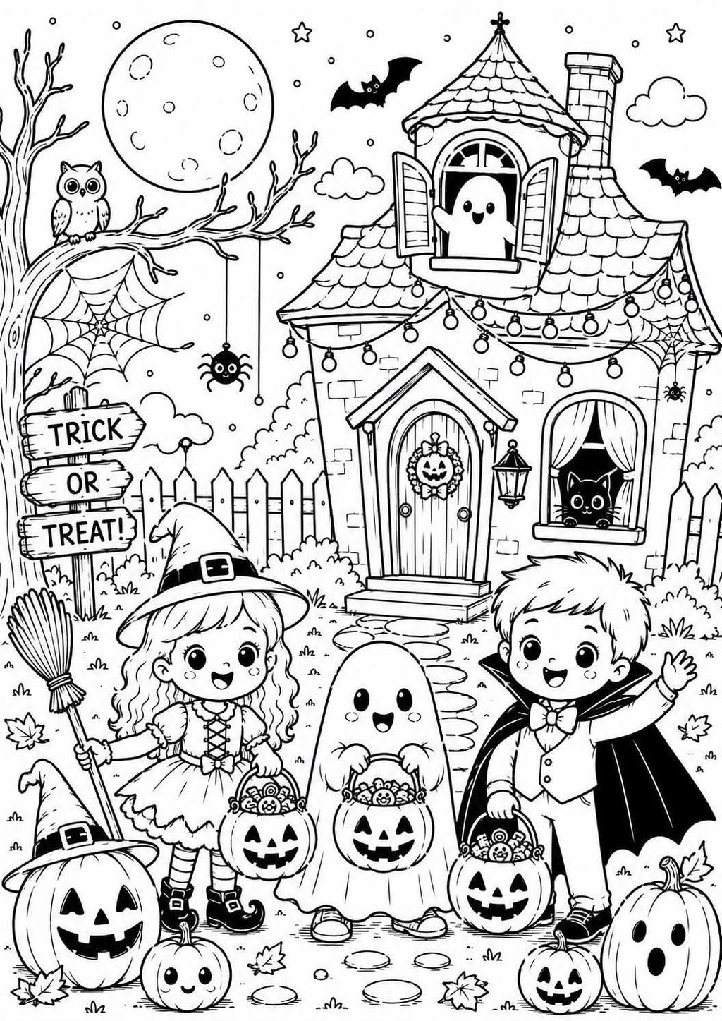 Halloween colouring book