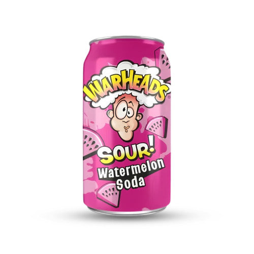 Warheads Sour Watermelon Soda Cans