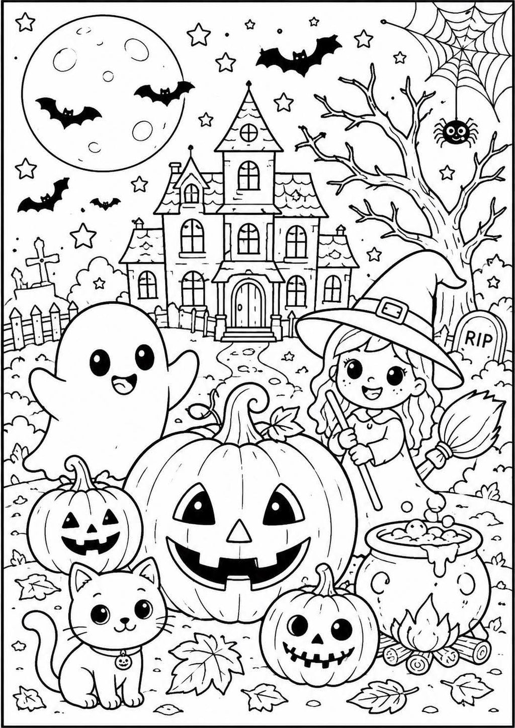 Halloween colouring book