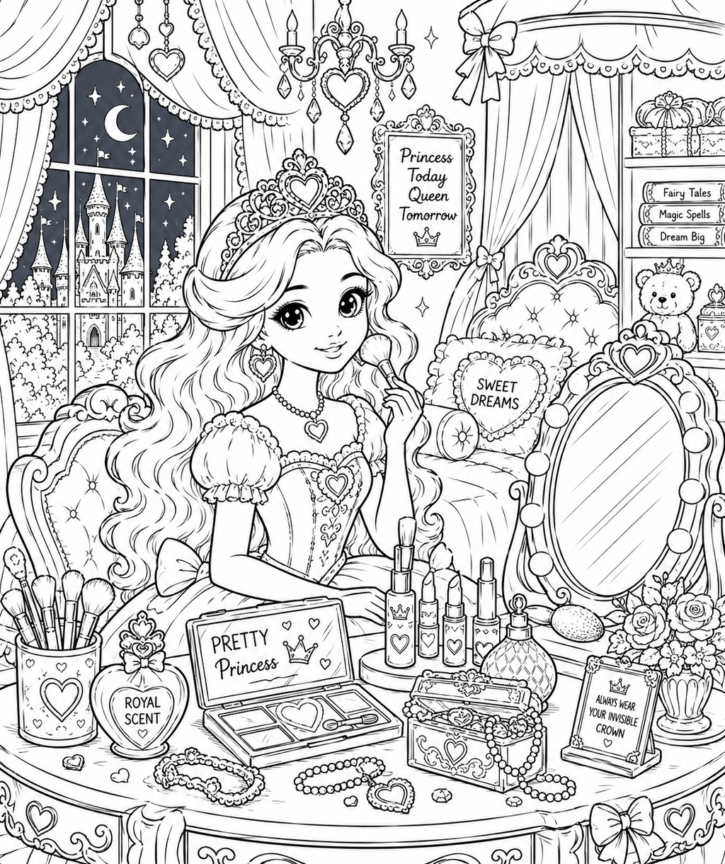 Princess colouring book