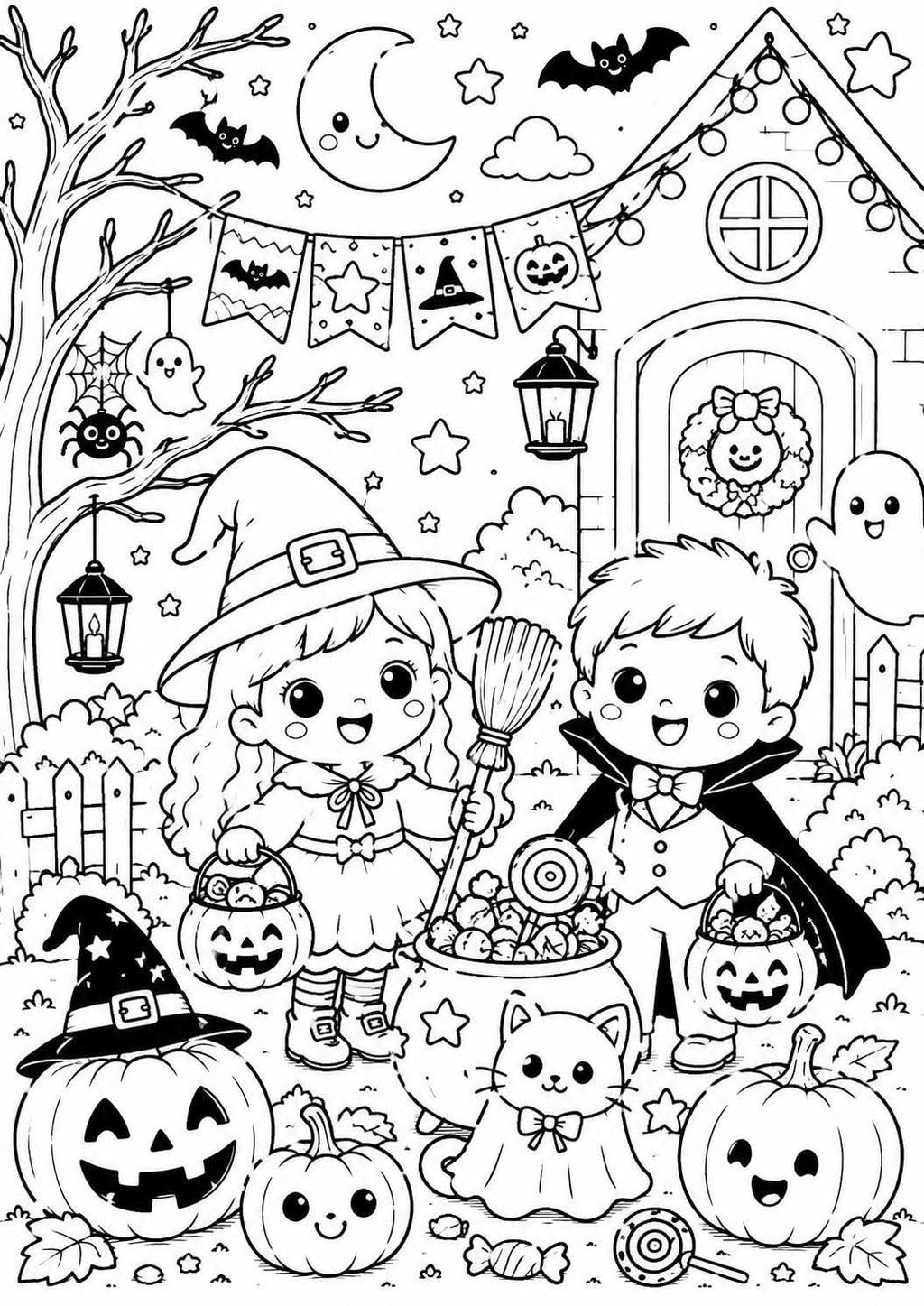 Halloween colouring book