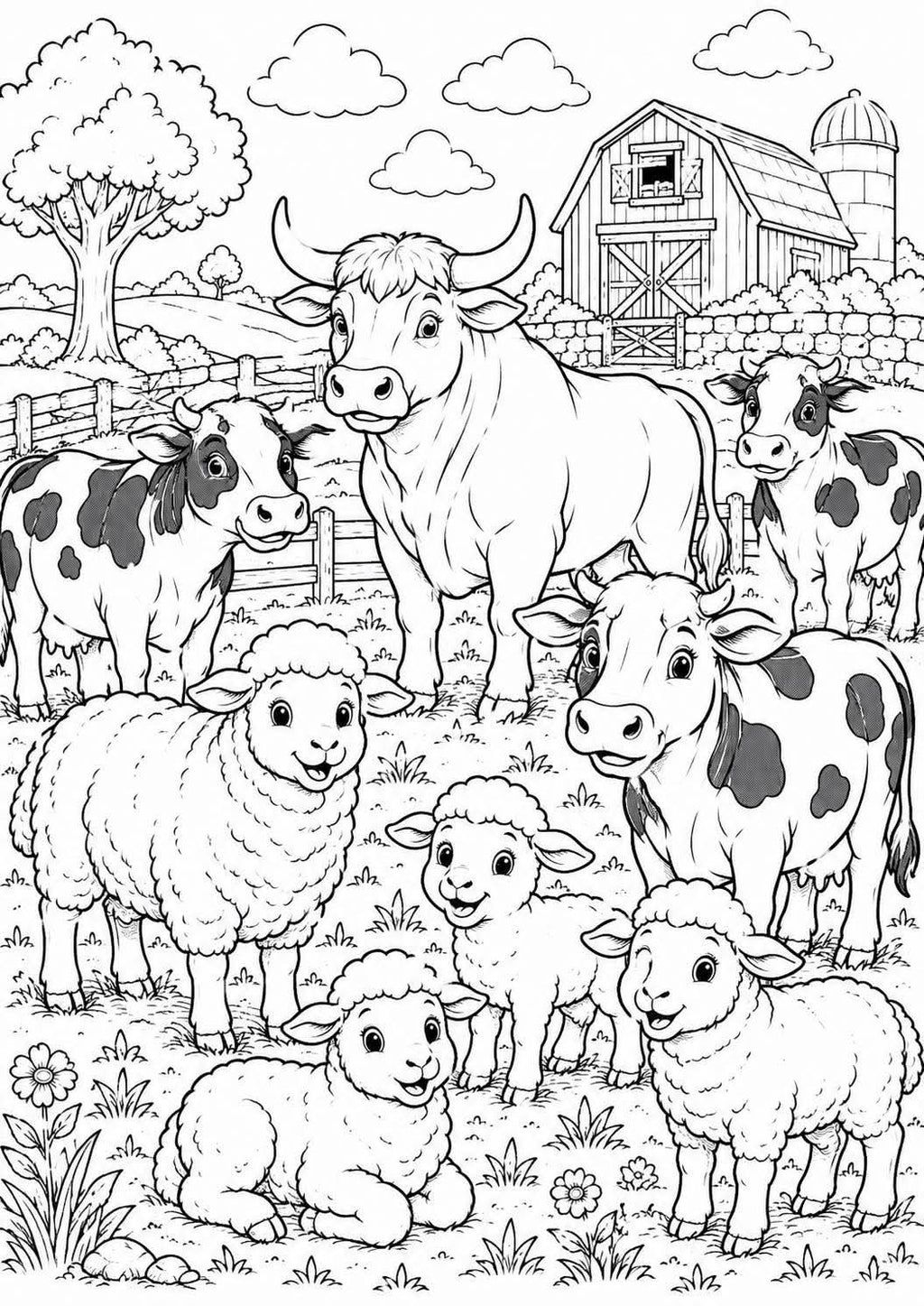 Animal farm colouring book