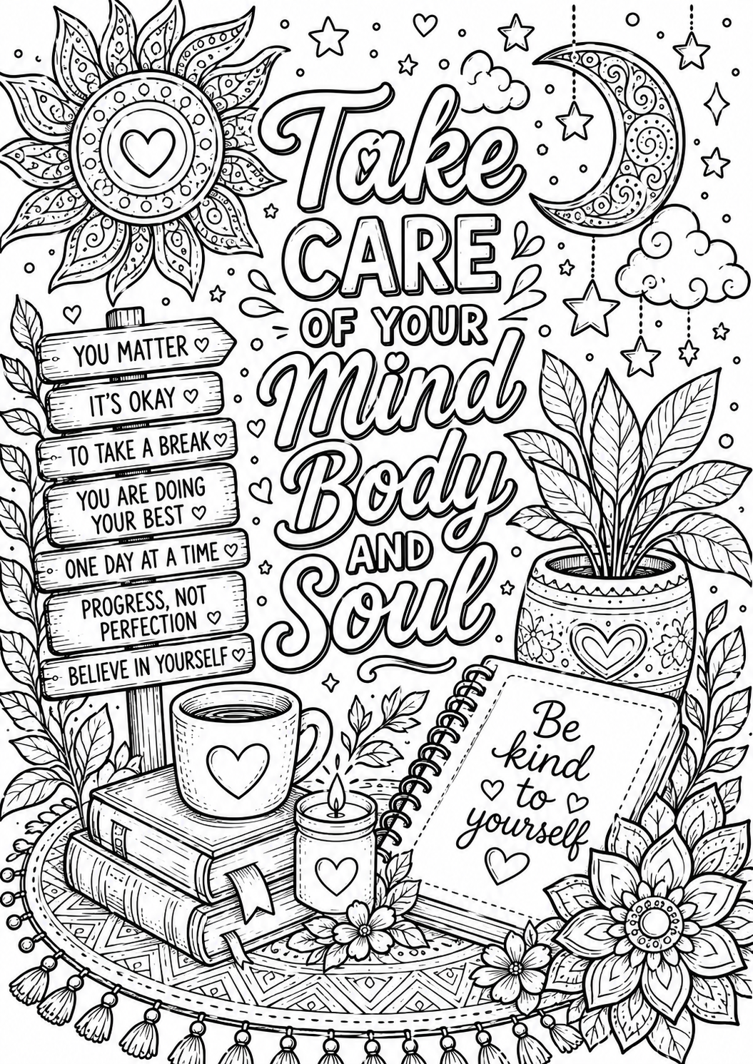 Anxiety colouring book