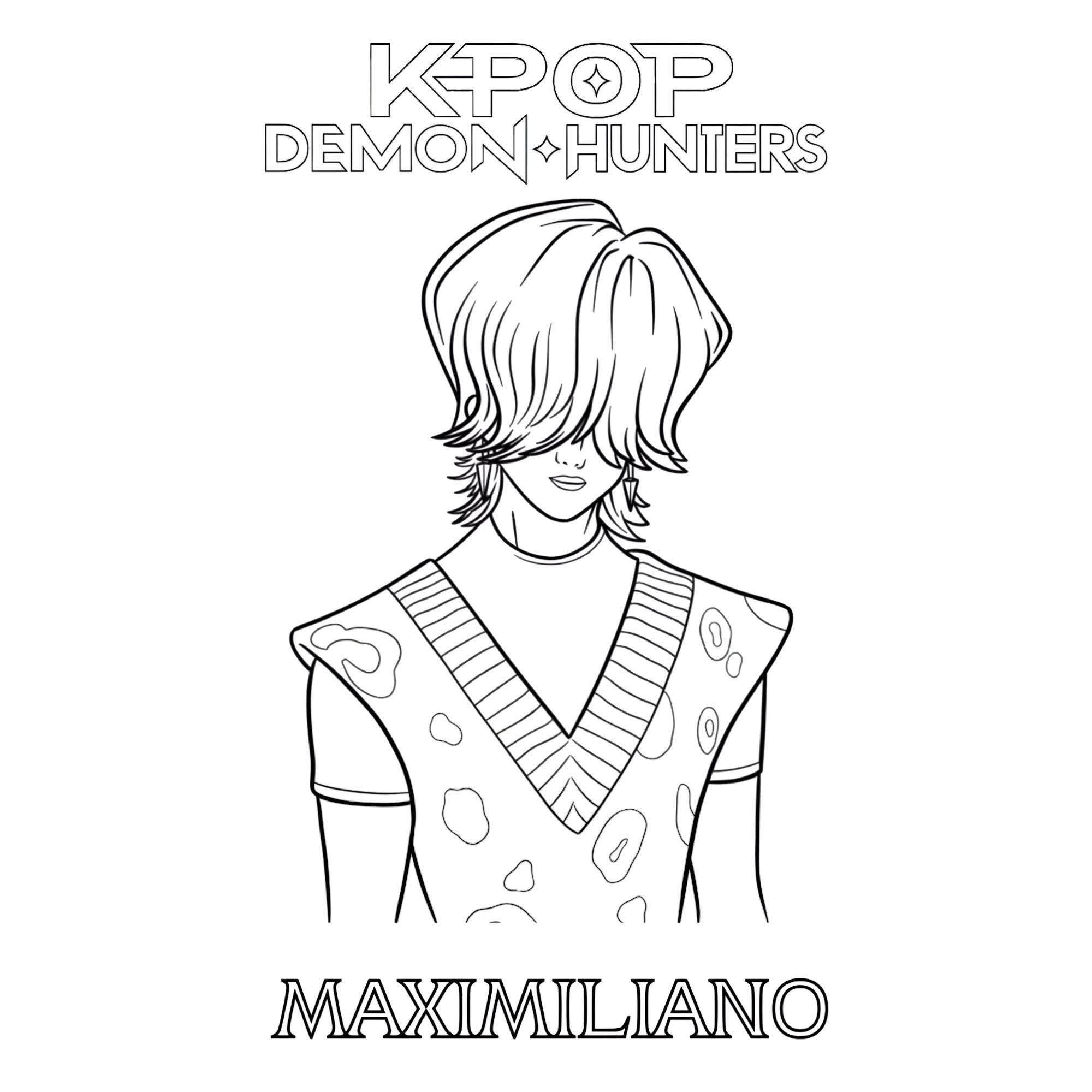 K-pop deman hunters colouring book