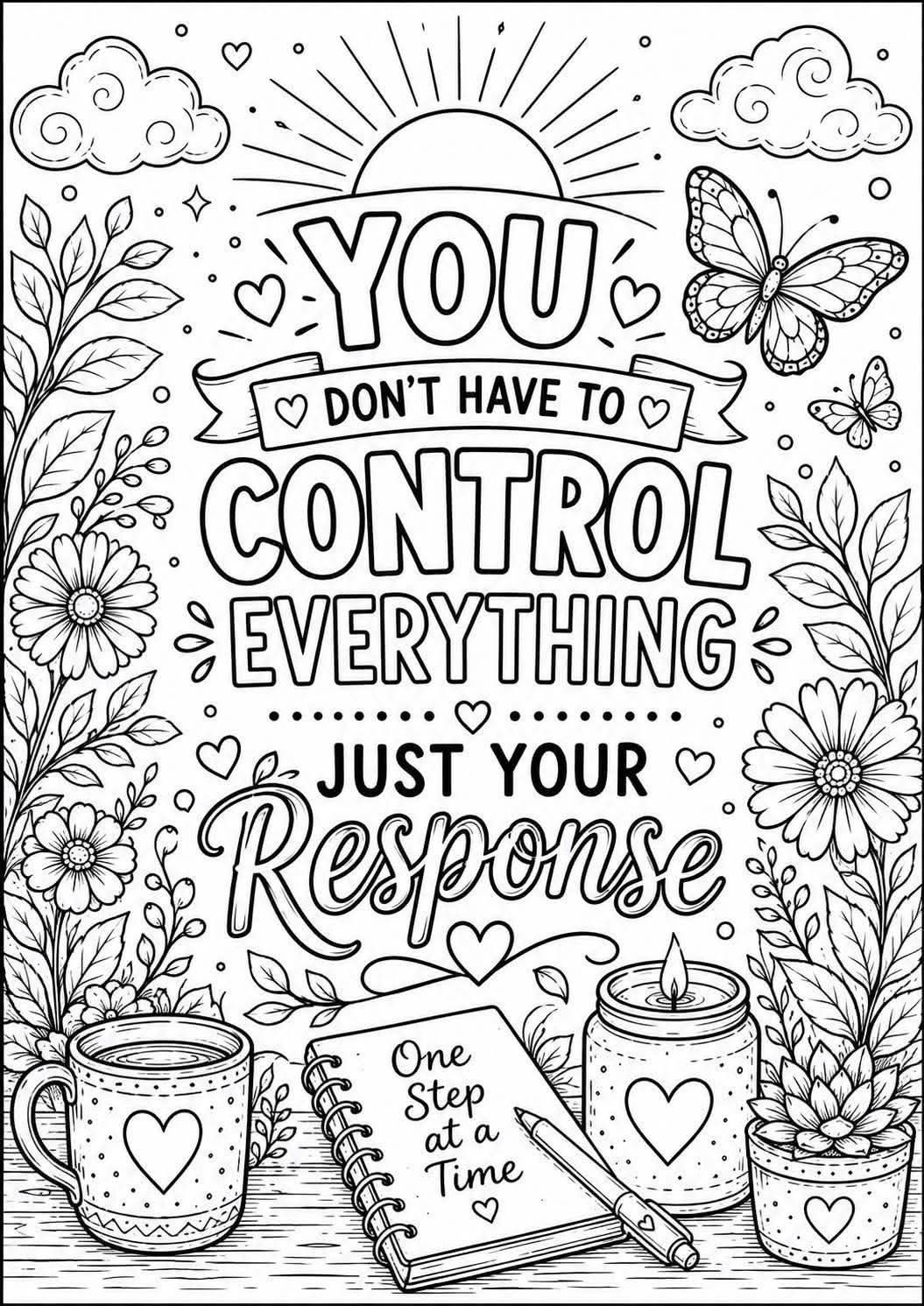 Anxiety colouring book